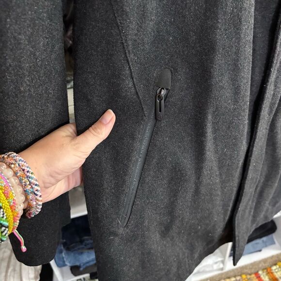 Men's Black wool Coat T Tech by TUMI winter weatherproof coat layered - Picture 6 of 14